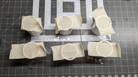 The set of prepared couplers covered with masking tape.